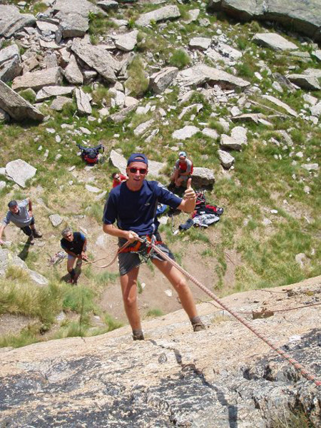 b Alla palestra sopra il rifugio