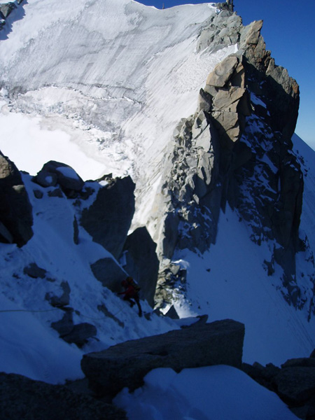 c Il ripido traverso a nord