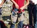 b Preparativi per la ferrata..