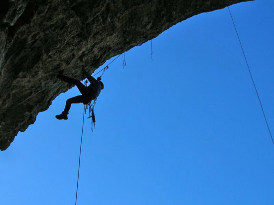 allestimento del tiro in strapiombo