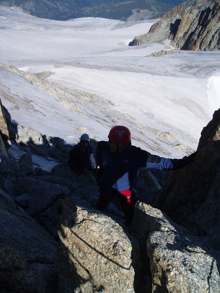 f Sulle rocce della Petit Fourche