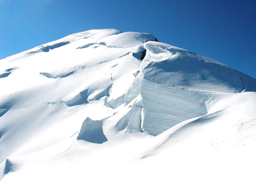 la cima dalla cresta delle Bosses