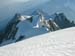 guardando indietro verso l'aiguille du midi