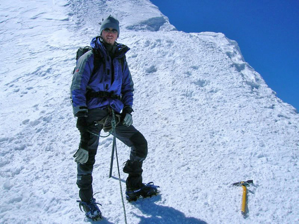 h Stephane sulla cresta a 4600m