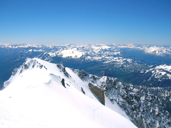 m cartolina dalla cima del Bianco